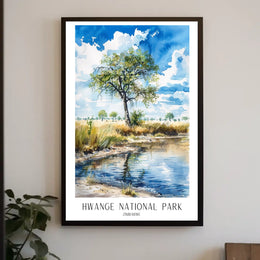Hwange National Park Zimbabwe Poster