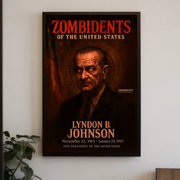 Lyndon B. Johnson 36th President of the United States Zombidents Poster Series