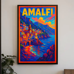Amalfi Coast Vibrant Seaside Escape Poster