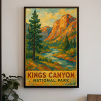 Kings Canyon National Park Scenic Realism Travelers Poster