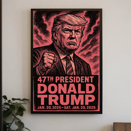 Donald Trump Spirit Resilience Patriot Expressionism Poster