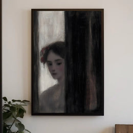 Contemplative Portrait of a Woman - Artistic Poster PosterGoat