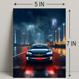 Electric Elegance In The City Poster