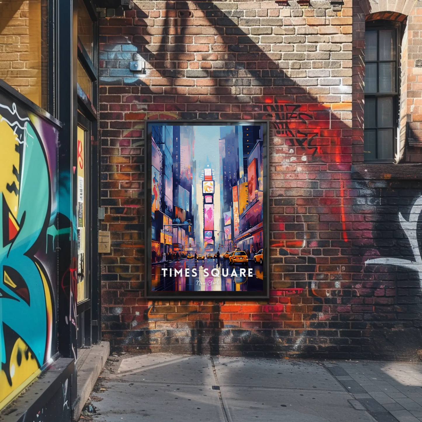 Times Square Neon New York Travel Poster