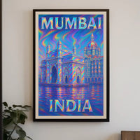Mumbai, India Vibrant Landmarks Poster
