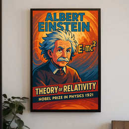 Albert Einstein Theory Relativity Vintage Scientific Illustration Wall Art Science Enthusiasts Poster