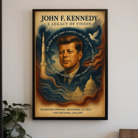 John F. Kennedy Visionary Leadership Vintage Poster