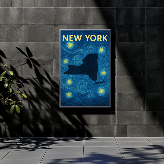 New York Starry Night Poster
