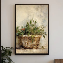 Basket Of Greenery Poster