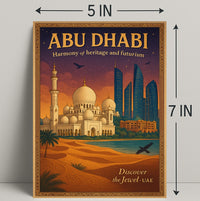 Abu Dhabi Cultural Harmony Travel Poster