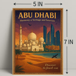 Abu Dhabi Cultural Harmony Travel Poster