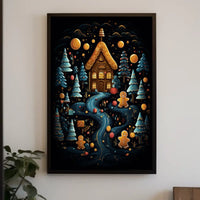 Whimsical Winter Wonderland Fantasy Art Poster