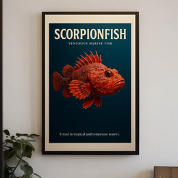 Scorpionfish Venomous Marine Fish Poster