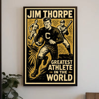 Jim Thorpe Legendary Athlete Tribute Poster