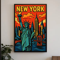 New York City Iconic Landmarks Poster