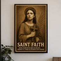 Saint Faith Young Martyr Of Agen Poster