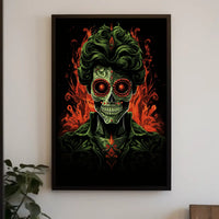Day of the Dead Sugar Skull Art Poster - Cultural or Heritage Poster