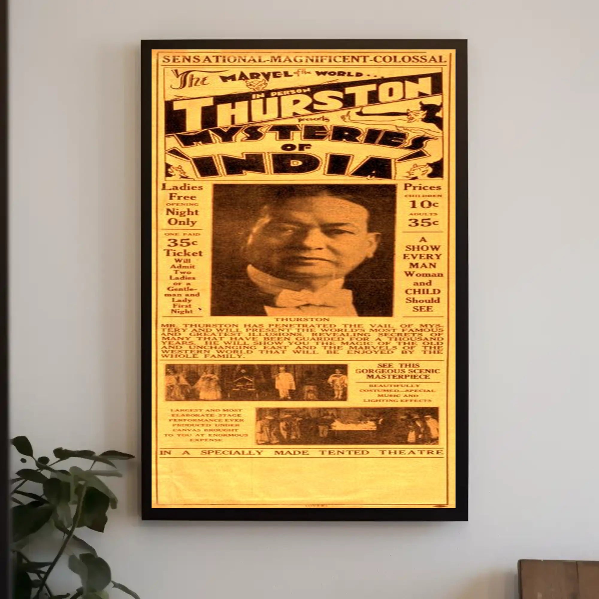 Thurston Magic Show Vintage Cultural or Heritage Poster
