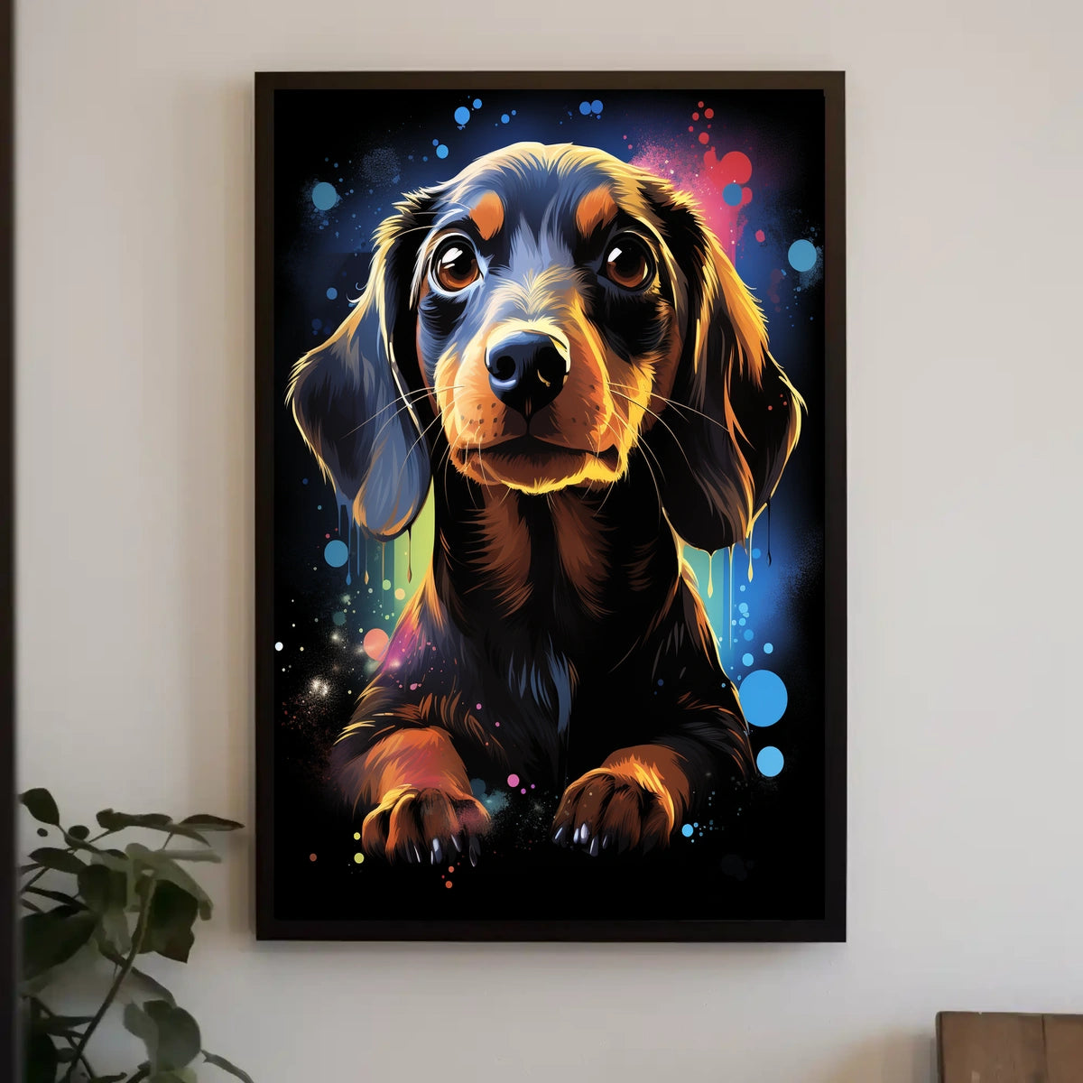 Colorful Canine Portrait Poster