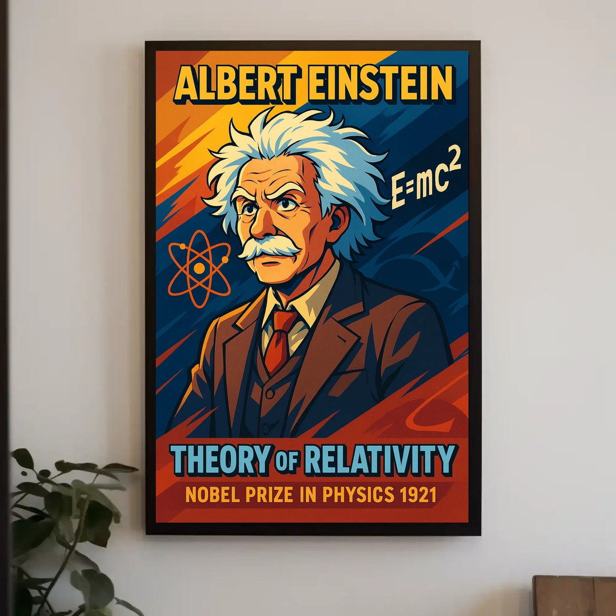 Einstein Relativity Vintage Scholarly Science Poster