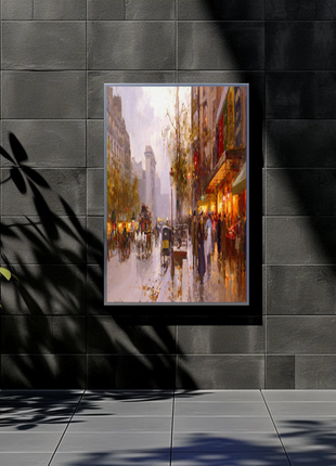 Vintage Paris Street Scene – Autumn Evening