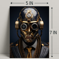 Steampunk Cyborg Portrait Poster PosterGoat