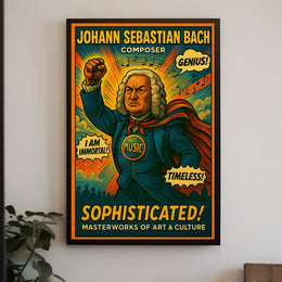 Johann Sebastian Bach – Composer Extraordinaire Poster PosterGoat