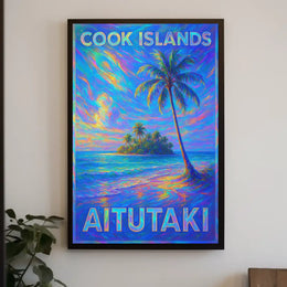 Aitutaki Cook Islands Paradise Poster