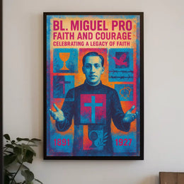 Bl. Miguel Pro Faith And Courage Poster