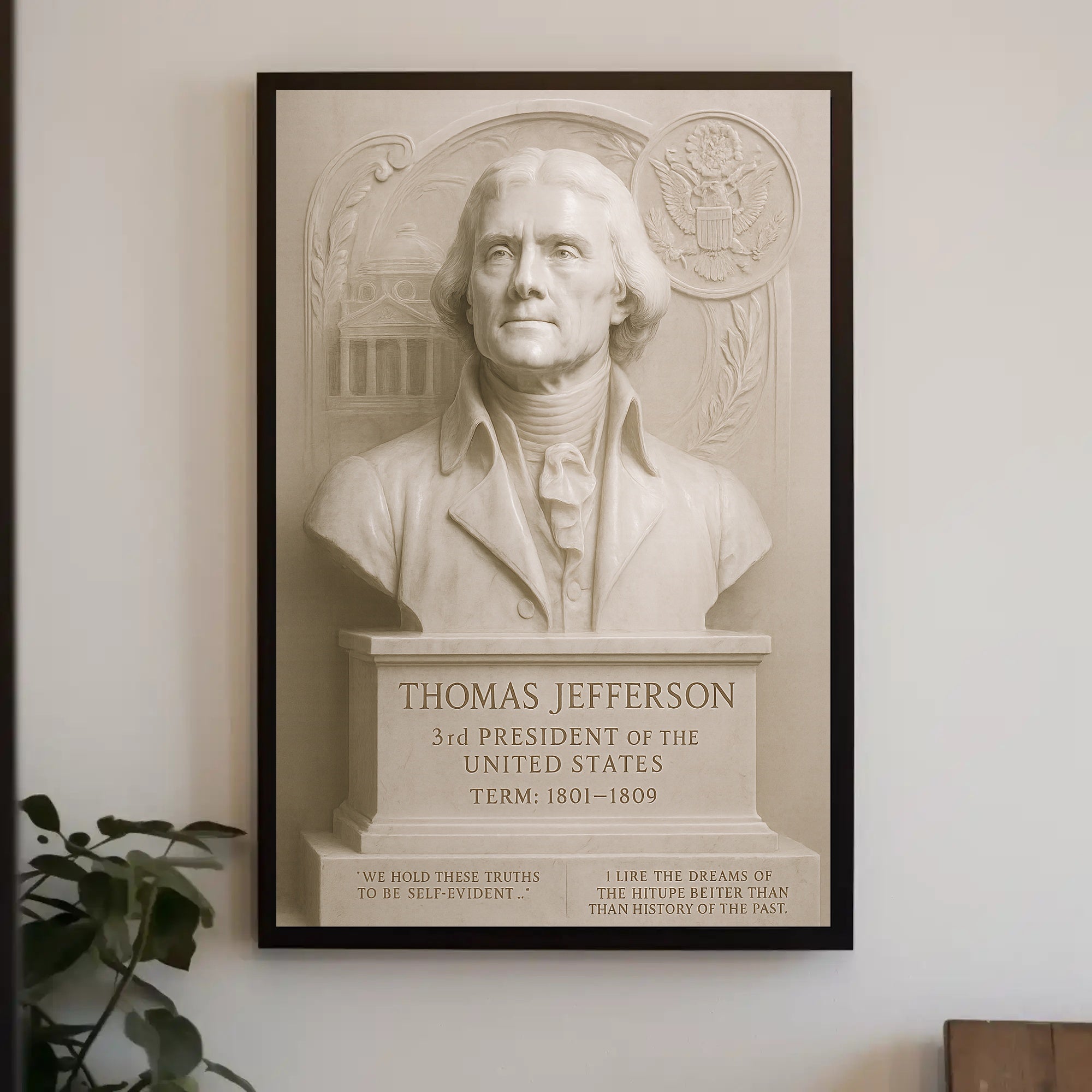 Thomas Jefferson Historical Vintage Presidential Poster