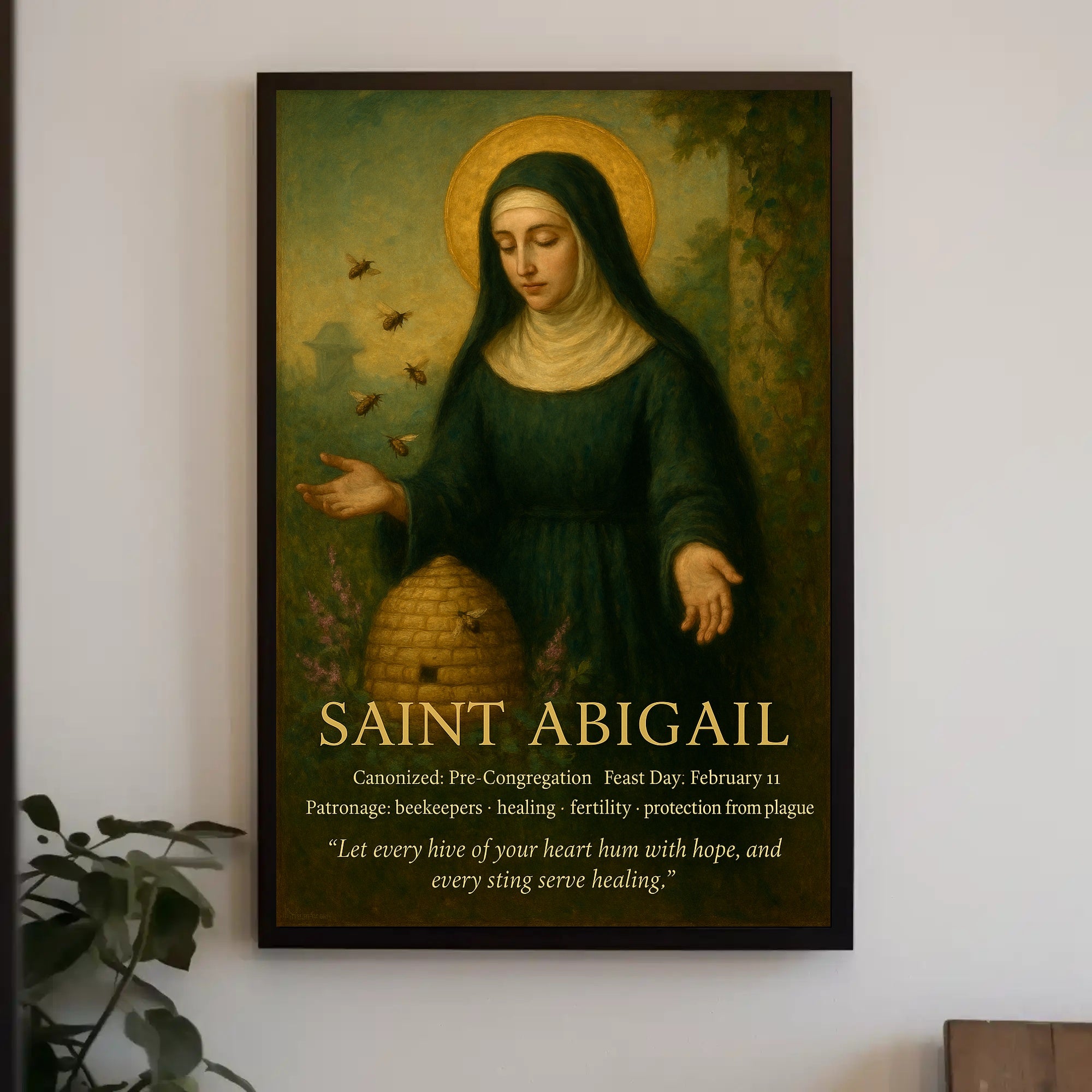 Saint Abigail Vintage Iconography Motivation Historical or Presidential Poster