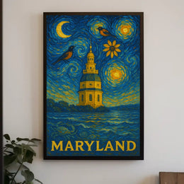 Maryland State House Van Gogh Artistic Heritage Poster