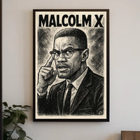 Malcolm X Portrait Poster