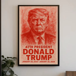 Trump Leadership Red Pop Art Patriotic Poster