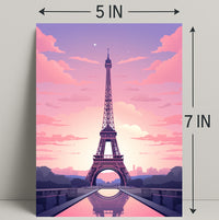 Eiffel Tower At Sunset Poster
