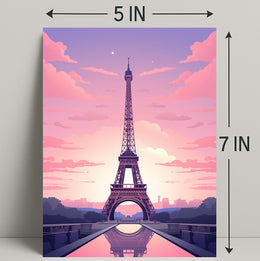 Eiffel Tower At Sunset Poster