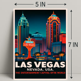 Las Vegas The Entertainment Capital Poster PosterGoat