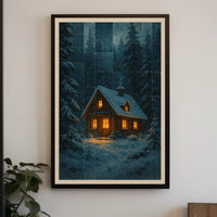 Cozy Winter Cabin Poster