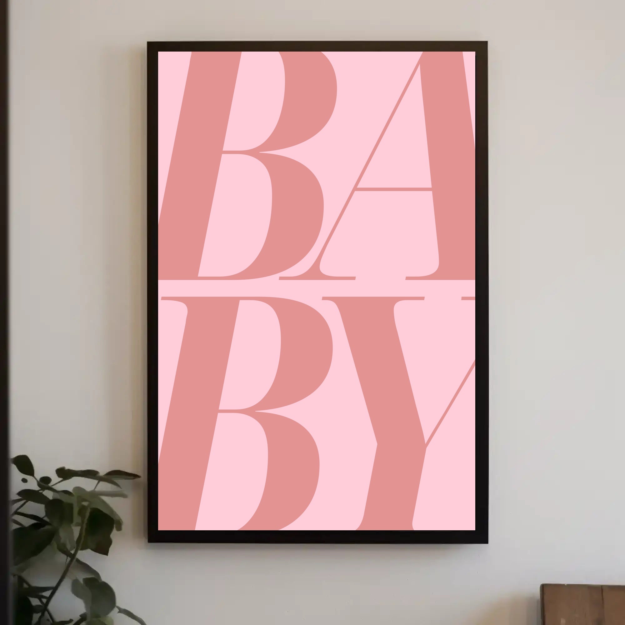 BABY Typography Nursery Decor in Minimalist Poster Style PosterGoat