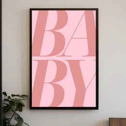BABY Typography Nursery Decor in Minimalist Poster Style PosterGoat