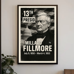 Millard Fillmore 13th President of the United States Digital Montaje Poster