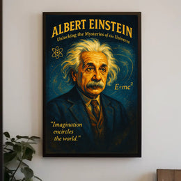 Albert Einstein Inspirational Scientific Exploration Poster