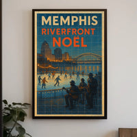 Memphis Riverfront Noël Poster
