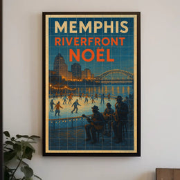 Memphis Riverfront Noël Poster
