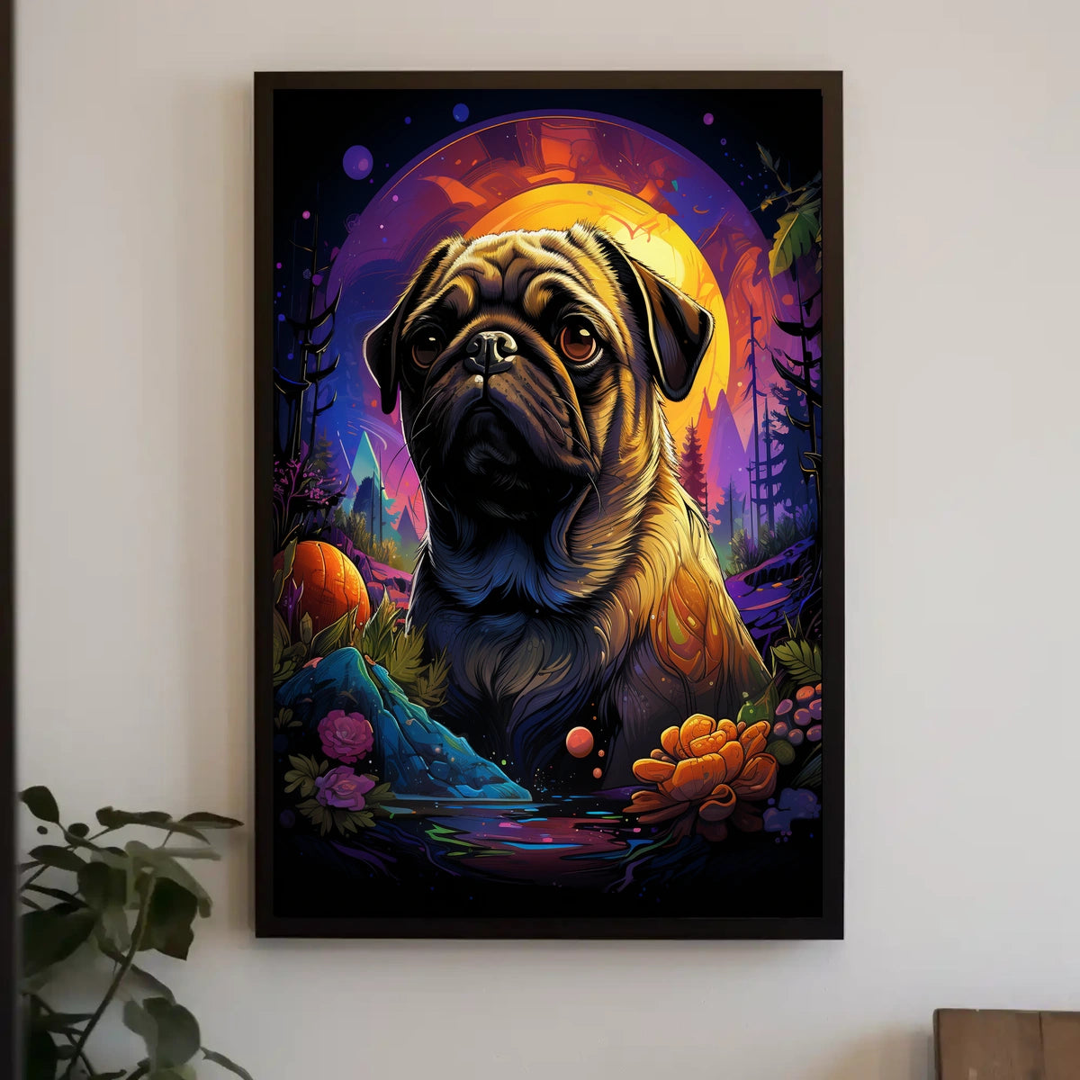 Cosmic Pug Adventure Poster