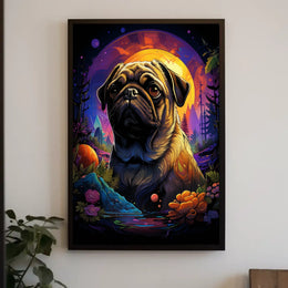 Cosmic Pug Adventure Poster