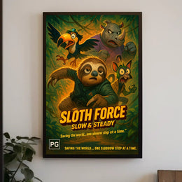 Sloth Force Slow Steady Poster