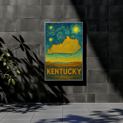Kentucky Starry Night Poster