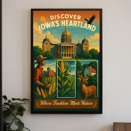 Discover IowaS Heartland Poster