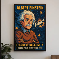 Einstein Relativity Vintage Science Inspiring Poster